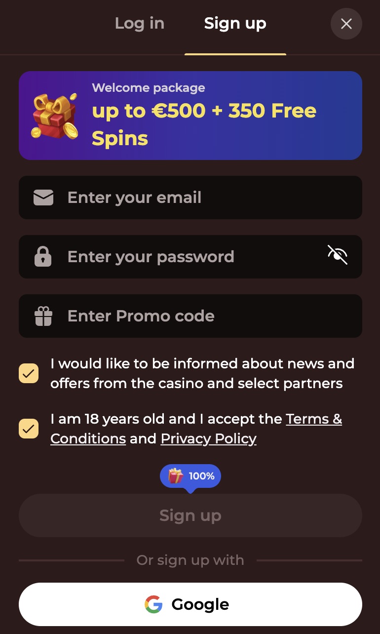 Vincispin Registration